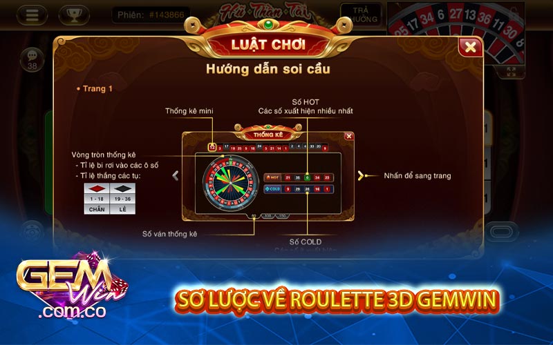 So Luoc Ve Roulette 3D Gemwin