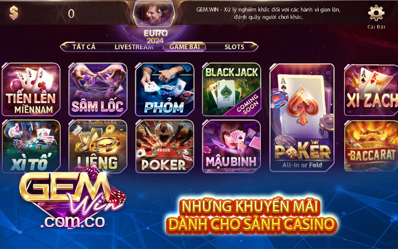 nhung khuyen mai danh cho sanh casino