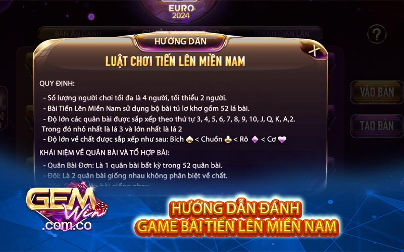 Huong Dan Danh Game Bai Tien Len Mien Nam