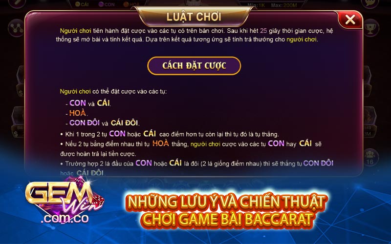 Nhung Luu Y Va Chien Thuat Choi Game Bai Baccarat